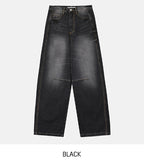 Akiji cut wide denim pants