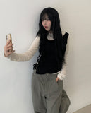 Denny Pintuck Wide Cotton Pants