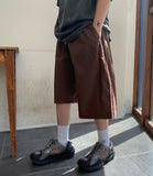 Goodell Line Color Matching Nylon Banding Bermuda Pants