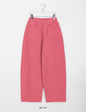 Femo back banding brushed cotton wide pants