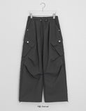 Hedind diagonal cargo wide pants