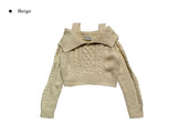 Angie off-shoulder cable knit