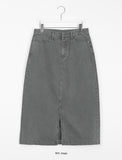 Kiomi slit cotton long skirt