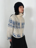 SNOWFLAKE CROP SWEATER