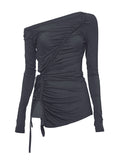 Handmade Twisted One-Shoulder Long Sleeve
