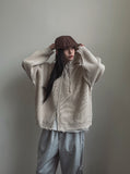 Quad Damage Knit Hooded Zip-Up