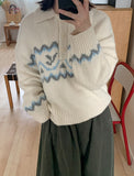 Fallen Nordic Wool Collar Knit