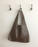 Sheet Eyelet Leather Shoulder Bag