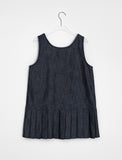 Hien Pleats Denim Layered Sleeveless One Piece
