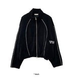 LETTERING PIPING TRACK ZIP-UP