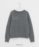 Gelte Wool Round Knit Cardigan