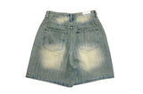 Yellow Tin Washing Short Denim Pants
