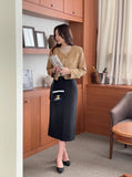 Aldi Basic H-Line Long Skirt (Belt Set)
