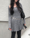 Shiho Flare One Piece Cardigan Set