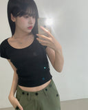 Slew Ribbon Back Silt Strap Short Sleeve T-Shirt