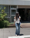 Amyu Summer Denim Wide Pants
