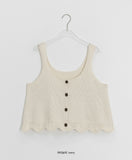 Heildeen Button Punching Knit Bustier