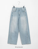 Hishoe Cut Wide Denim Pants