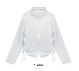 LOUD SHIRRING ZIP-UP