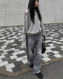 Joying Shoulder Slit Sweatshirt