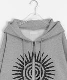 Hobeni Sun Printing Over Two Way Hood Zip-Up