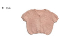 Soft Angora Short Sleeve Cardigan