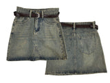 Abel denim belt skirt