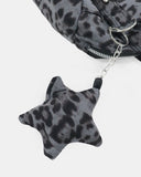 Band Camo Leopard Stud Baguette Shoulder Bag