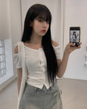 Nibeo Denim Ribbon Wrap Skirt Pants