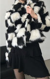 Alice Chess Fur Jacket