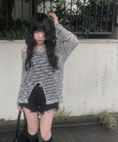Chemi Black Damage Short Pants