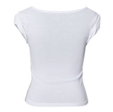 Asymmetrical Draped Roll-Up T-Shirt