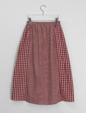 Erin Check Banding Long Skirt