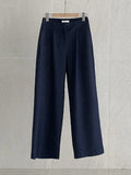Ellie Pintuck Wide Denim Slacks