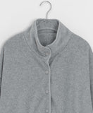 Dond Button Collar Fleece Jumper Jacket