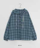Henma Check Hood Long Sleeve Shirt
