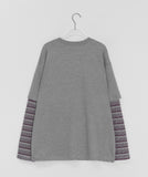 Haslin Stripe Layered Over Long Sleeve Tee
