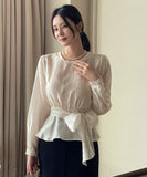 Viola Strap Satin Wrap Blouse