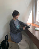 Eluki pigment color matching printing long sleeve tee