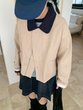 Henda Color Matching Collar Jacket