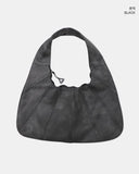 Pomu Croissant Cut Leather Hobo Shoulder Bag