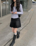 Hinari Pocket Denim Mini Skirt