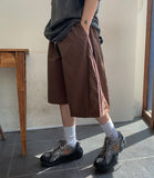 Goodell Line Color Matching Nylon Banding Bermuda Pants