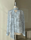 Alena Toile Chiffon Tie Blouse
