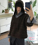 NETTED HOOD KNIT