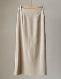 Forest Suede H-Line Long Skirt