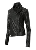 Asymmetrical Biker Leather Jacket