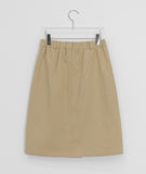 Hilboo Pintuck Banding Midi Skirt