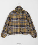 Hasen check short padded jumper