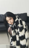 Alice Chess Fur Jacket